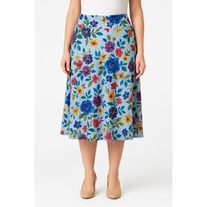 LuLaRoe Skirt Womens 2XL Multicolor‎ Floral Stretchy Casual Comfortable